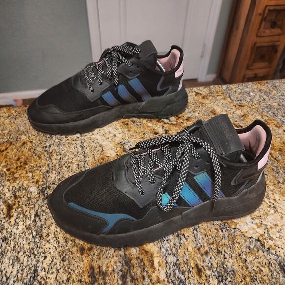 Adidas EG7943 Mens Black Blue Pink Sneakers Size 11 US Made in Vietnam main image 10
